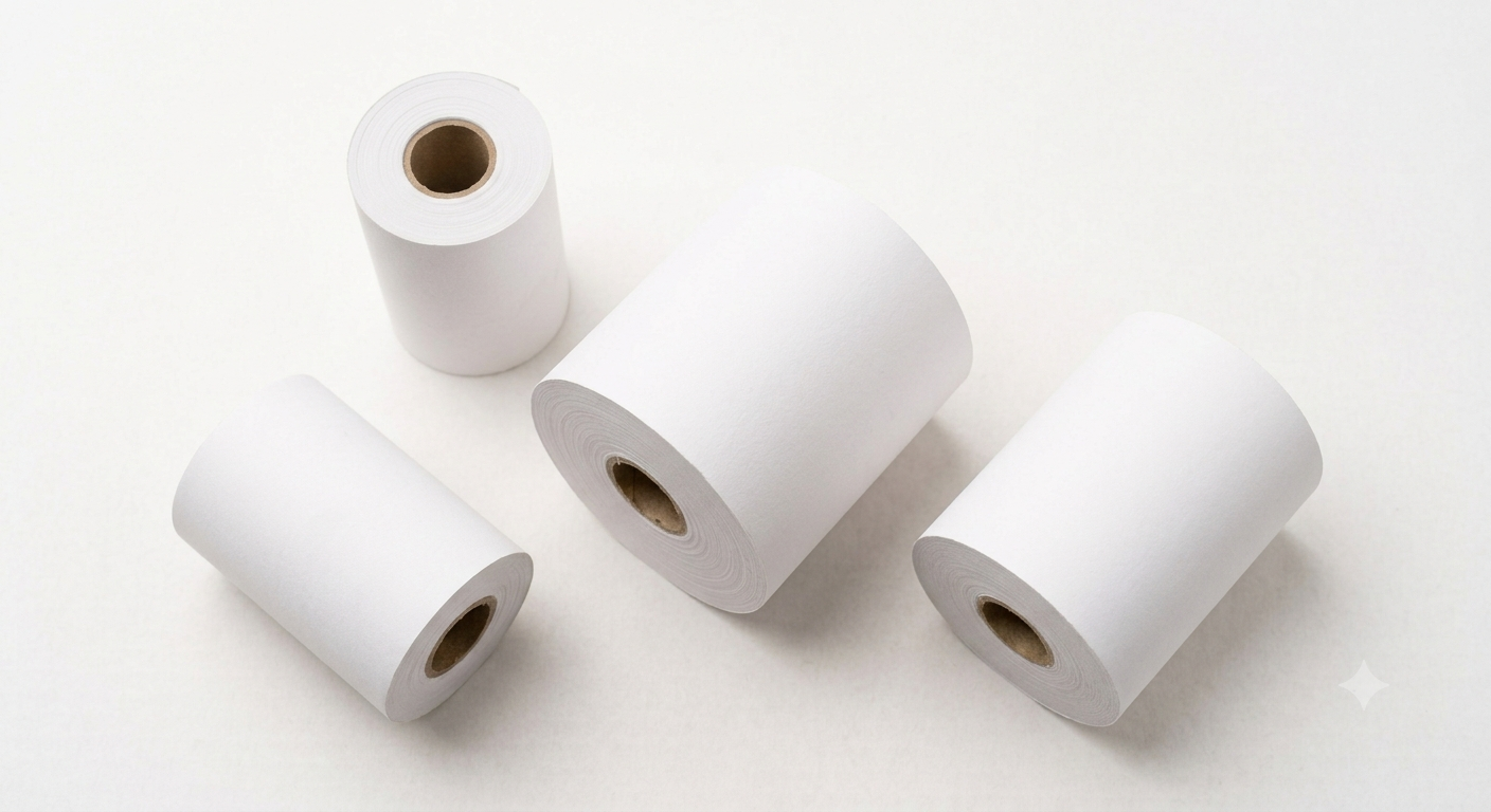 Rollo Bond para Recibos (Disponible en 44 mm, 58 mm, 76 mm u 80 mm)